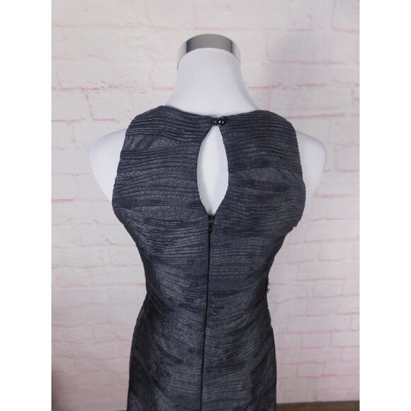 Scarlett Black Textured Gown 6 Beaded Waist Keyhole - Picture 10 of 12